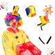 thumbnail image 2 of WORGEOUS Diadema de bufón, sombrero de payaso, diadema, disfraz de carnaval, accesorios divertidos para actuaciones, tocado de payaso para niños adultos, 2 of 9