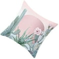 thumbnail image 2 of Cactus Succulents Pattern Polyester Pillowcase Cushion Cover Office Sofa Home Peach Skin Velvet Decor, 2 of 8