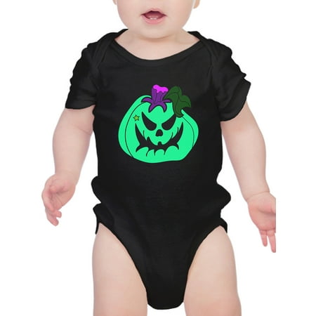 

Green Wicked Pumpkin Bodysuit Infant -Rose Khan Designs 18 Months