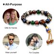 thumbnail image 4 of Pulsera de vidrio de colores multicolores, cuentas de Buda, pulseras elásticas de cuentas de meditación de yoga para hombres y mujeres, 4 of 5