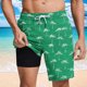 thumbnail image 5 of Pantalones Cortos Casuales para Hombre Imprimir con Bolsillos Pantalones de Playa de Cintura Elástica, Pantalones Cortos de Cintura Elástica para Hombre, 5 of 6