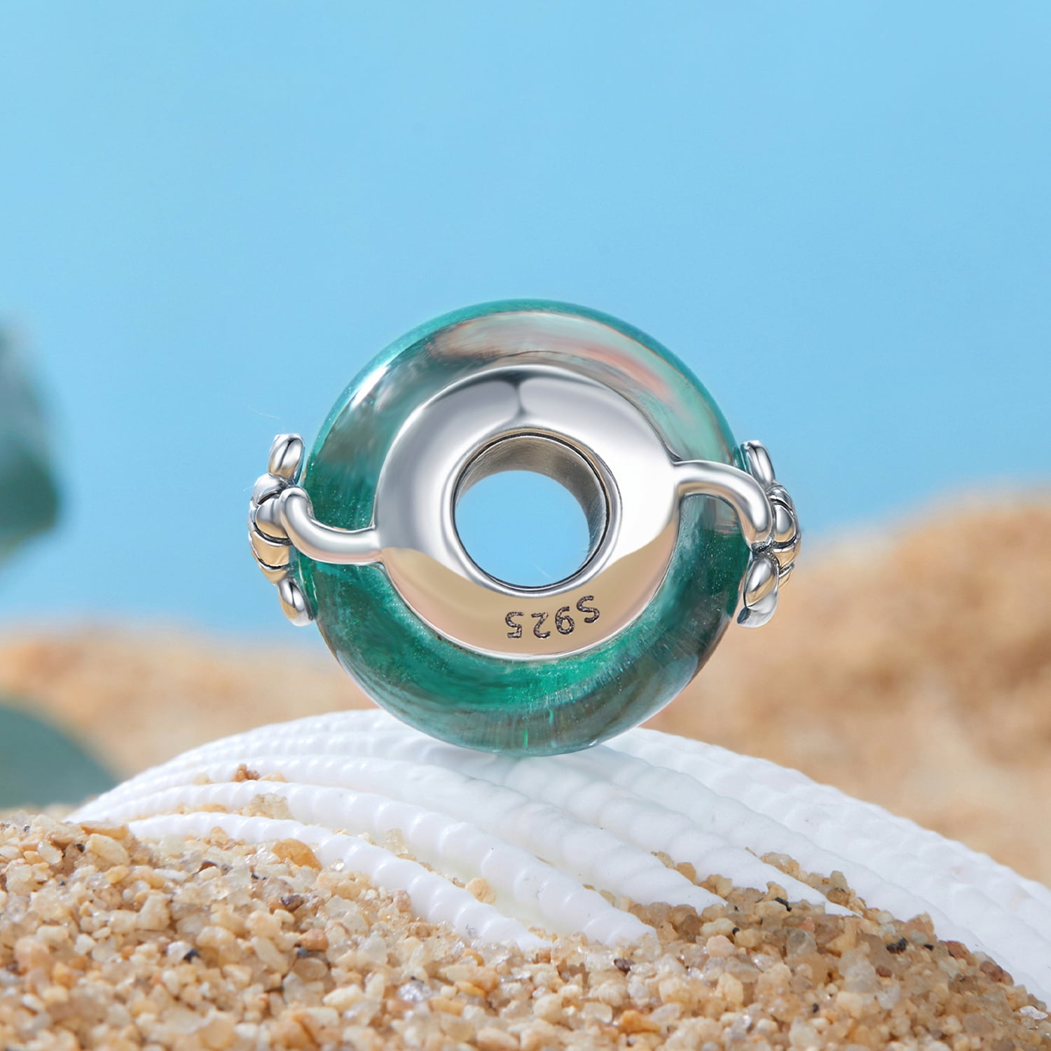 Turtle Murano Beads Charm 925 Sterling Silver Charm,Charm for Bracelets, Perfect Gift for Women