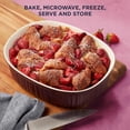 thumbnail image 4 of Ceramic Bakeware Set with Lids Chip and Crack Resistant Stoneware Baking Dish, Microwave, Dishwasher, Oven, Freezer and Fridge Safe, 6-Piece French Cabernet, 4 of 6