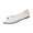 White, variant on Flat Comfort Shoes, Wide Width Shoes for Women, Women’S Vegan Leather Ballet Flats Soft Slip-On Round Toe Shoes With Metal Detail Minimalist Comfort Flat Shoes, White 6.5
