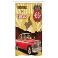 thumbnail image 1 of Vintage Stall Shower Curtain, Welcome to Texas Signboard Poster with Cadillac Art Car Cowboys Town Rodeo Design, Fabric Bathroom Set with Hooks, 36W X 72L Inches Long, Multicolor, by Ambesonne, 1 of 1