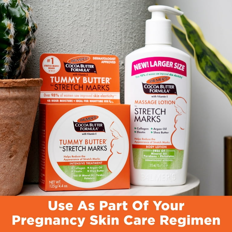 Palmer's Cocoa Butter Formula Tummy Butter for Stretch Marks before, during, and after Pregnancy, 4.4 oz. Palmer's Cocoa Butter Formula Tummy Butter for Stretch Marks before, during, and after Pregnancy, 4.4 oz.