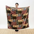 thumbnail image 2 of Carstens, Inc. Ultra Premium Super Soft Plush Sherpa Fleece Oversized Throw Blanket 54" x 68", Tree Plaid, 2 of 7