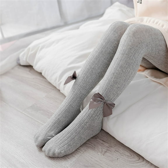 YUNLIUU Kids Girls Tights Seamless Toddler Stockings Tights Classic Cotton Solid Leggings Warm Thermal Stockings Pantyhose Winter Knitted Leggings for Girls Size 8-10