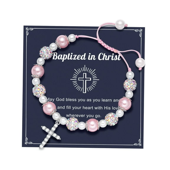 Baptism Gifts,First Communion Gifts, Baptism, Easter Gifts for Teen Girls, Faith Christian Religious Bracelet for Girls