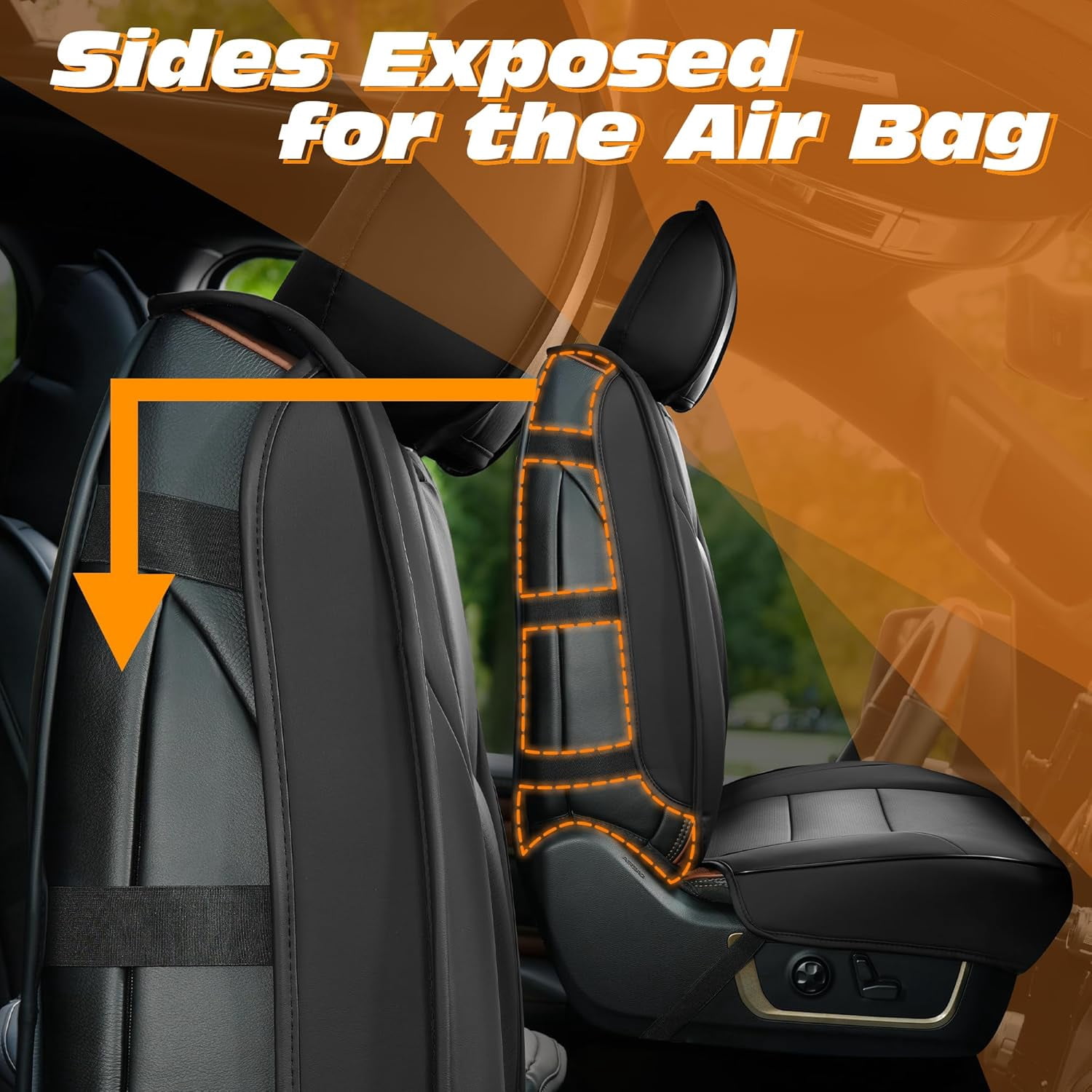LINGVIDO Chevy Silverado Seat Covers - Custom Fit for GMC Sierra, Pickup Truck Seat Cover for 07-25 1500 2500HD 3500HD, Regular Cab, Double Cab, Crew Cab, LT, LZT, RST, Trail Boss