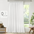 thumbnail image 1 of ASWZXCFGV Sage Green Linen Sheer Curtains 96 Inches Long Memory Shape Trained Pleated Curtain for Living Room with Hooks Rings Back Tab Pinch Pleat Drapes 96 Inch Length for Boho Bedroom, 1 of 8
