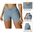 thumbnail image 5 of High Waisted Yoga  Shorts for Women – Black Workout Yoga Athletic Novelty Shorts for Gym Running, 5 of 7