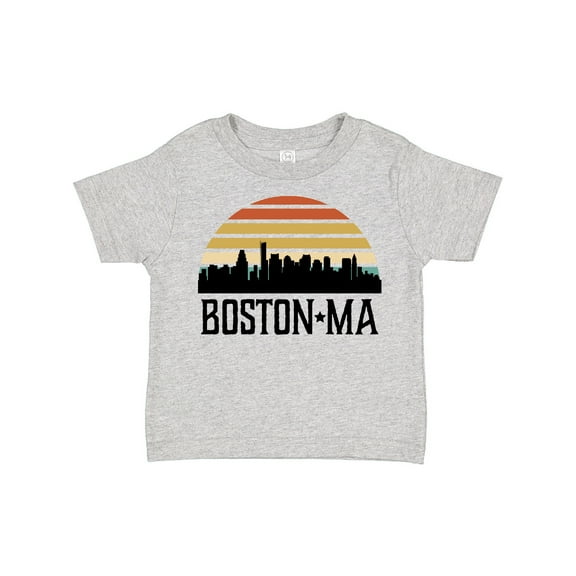 Inktastic Boston Massachusetts Skyline Sunset Boys or Girls Toddler T-Shirt