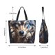 thumbnail image 5 of Easygdp Vintage Blue Floral Wolf Bolsas Tote para Mujer, Bolsos de Hombro para Viaje, Bolsos de Mano de Gran Capacidad para Compras y Trabajo, 5 of 8