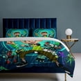 thumbnail image 3 of Duvet Cover Bedding Set Cartoon Print Soft Quilt Cover 3 Pieces, 1 Comforter Cover & 2 Pillowcases for Kids Teens Boys Girls Room Decor 102"x90", 3 of 8