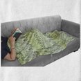 thumbnail image 6 of Leaves Soft Flannel Fleece Blanket, Foliage Leaves Pattern with Venetian Inspirations Vintage Motifs Illustration, Cozy Plush for Indoor and Outdoor Use, 70" x 90", Green Pale Green, by Ambesonne, 6 of 6