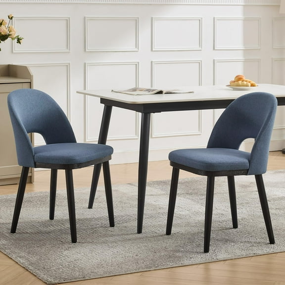 Ataucjin Modern Upholstered Dinner Chairs Set of 2,ining Chairs with Wood Legs,Large Dining Room Kitchen Chairs with High Back and Deep Seat for Dining Room Kitchen Restaurant
