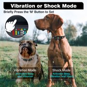 PetJoy Dog Bark Collar,Dog Shock Collar for Large Dogs 8-120lbs,Auto Anti Bark Collar,Shock Anti Barking Training Collar with Beep,Vibration,Shook,Black
