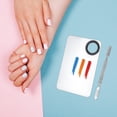 thumbnail image 2 of 1 Set Portable Square Small Nail Art Palette Silver Tone, 2 of 6