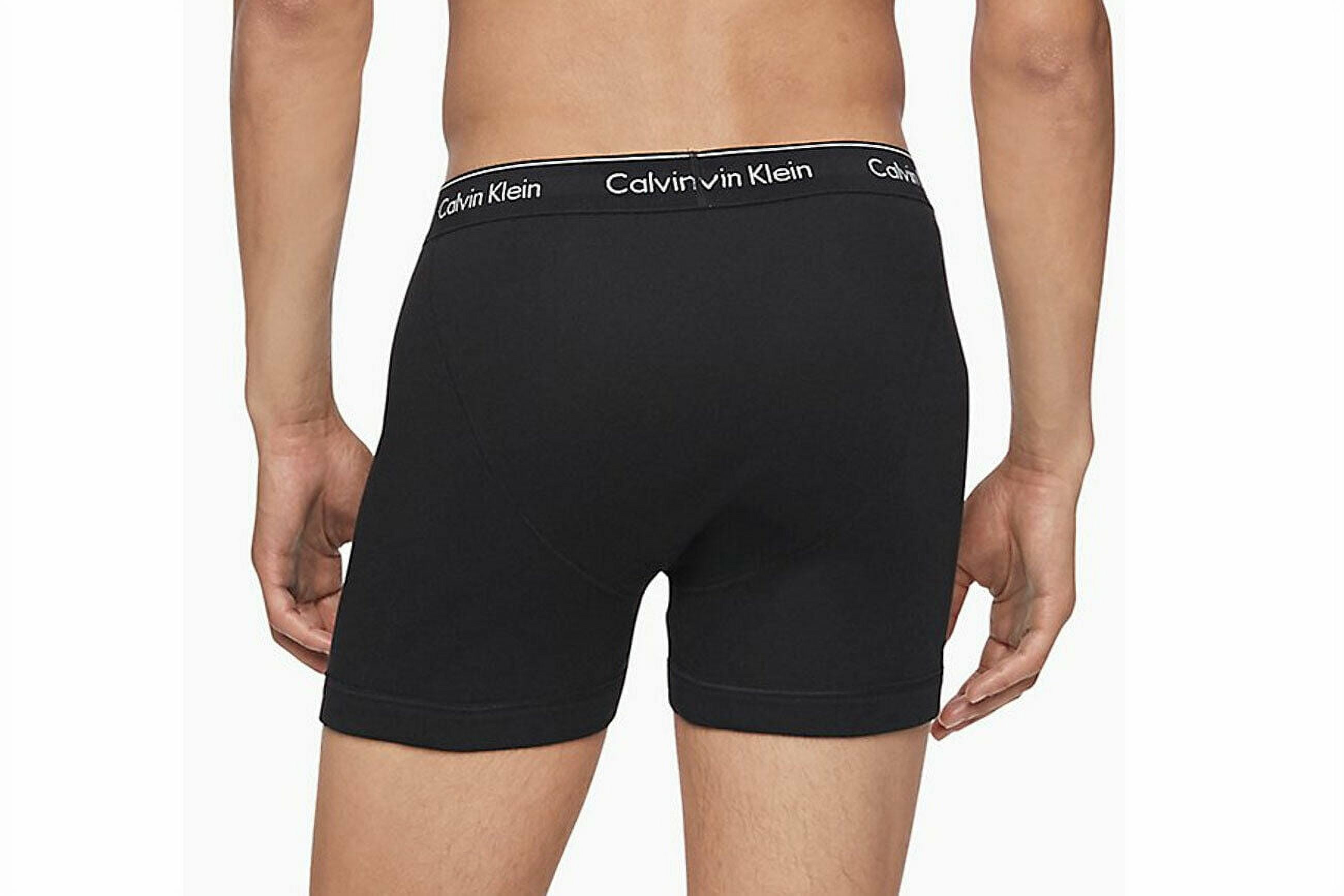 Calvin Klein Men's Cotton Classics Boxer Briefs – 3 Pack, Medium, Blue