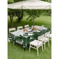 thumbnail image 4 of Outdoor Tablecloth with Umbrella Hole for Patio/Picnic/Party/Camping, Palm Leaves Waterproof Table Cloth Rectangle Table Cover Washable, Tropical Botanical Leaf Summer Wooden Gray (54"x 80"), 4 of 8