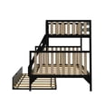 thumbnail image 4 of Max & Lily Bunk Bed Twin over Full with Trundle, Solid Wood Scandinavian Style Bunk Beds for Kids, 4 of 11