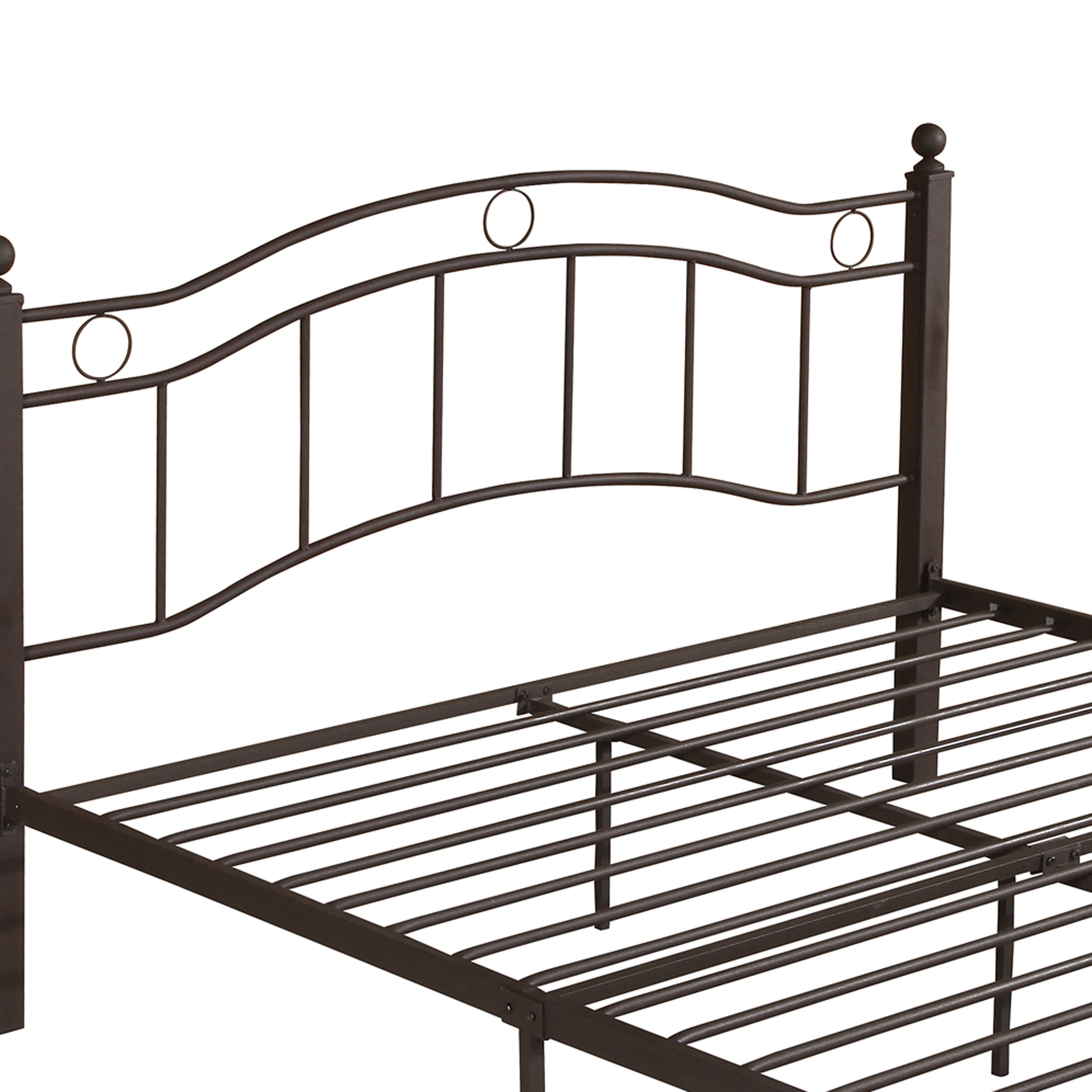 Noble House Yarel Contemporary Iron King Bed Frame, Hammered Copper