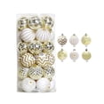 thumbnail image 3 of 30PCS Christmas Balls ,60MM Gold&White Painted Shatterproof Festive Wedding Hanging Ornaments Christmas Trees Decoration, 3 of 7