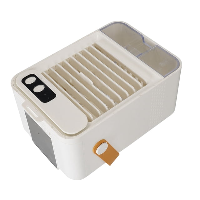 Air Acondicionador Portátil, Ventilador De Escritorio Mini Aire Del Refrigerador, Enfriador De Aire Evaporativo Personal Con 3 Velocidades Y 100 Ml De Tanque Y Cajón Y Espejo De