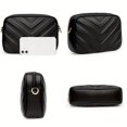 thumbnail image 4 of Herald Chevron Quilted Small Crossbody Bag with Coin Purse Pouch Women Square Snapshot Camera Side Shoulder 2 Size Handbag, 4 of 6