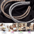 thumbnail image 4 of Rhinestone Hair Band Double Crystal Side Hair Band Bling Rhinestone Thin Headband Imitation Diamond Crystal, 4 of 5