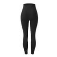thumbnail image 6 of GHSOHS Leggings for Women High Waisted Workout Leggings Hip Lifting Seamless Yoga Pants Sports Running Jeggings Fitness Black Leggings Capri for Women Black Jeggings Capris Pants Woman Capri Pan,M, 6 of 6