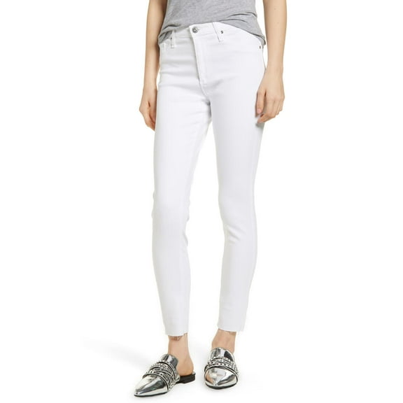 AG Jeans Women's Farrah High Rise Skinny Ankle Pant, White, 28