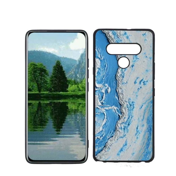 Blue-Marble-57 Phone Case, Degined for LG Stylo 6 Case Men Women, Flexible Silicone Shockproof Case for LG Stylo 6