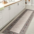 thumbnail image 5 of JONATHAN Y HAWAII 2 x 8 Runner Rug, Sebastian Diamond Border - Brown/Ivory, HWC102A-28, 5 of 10