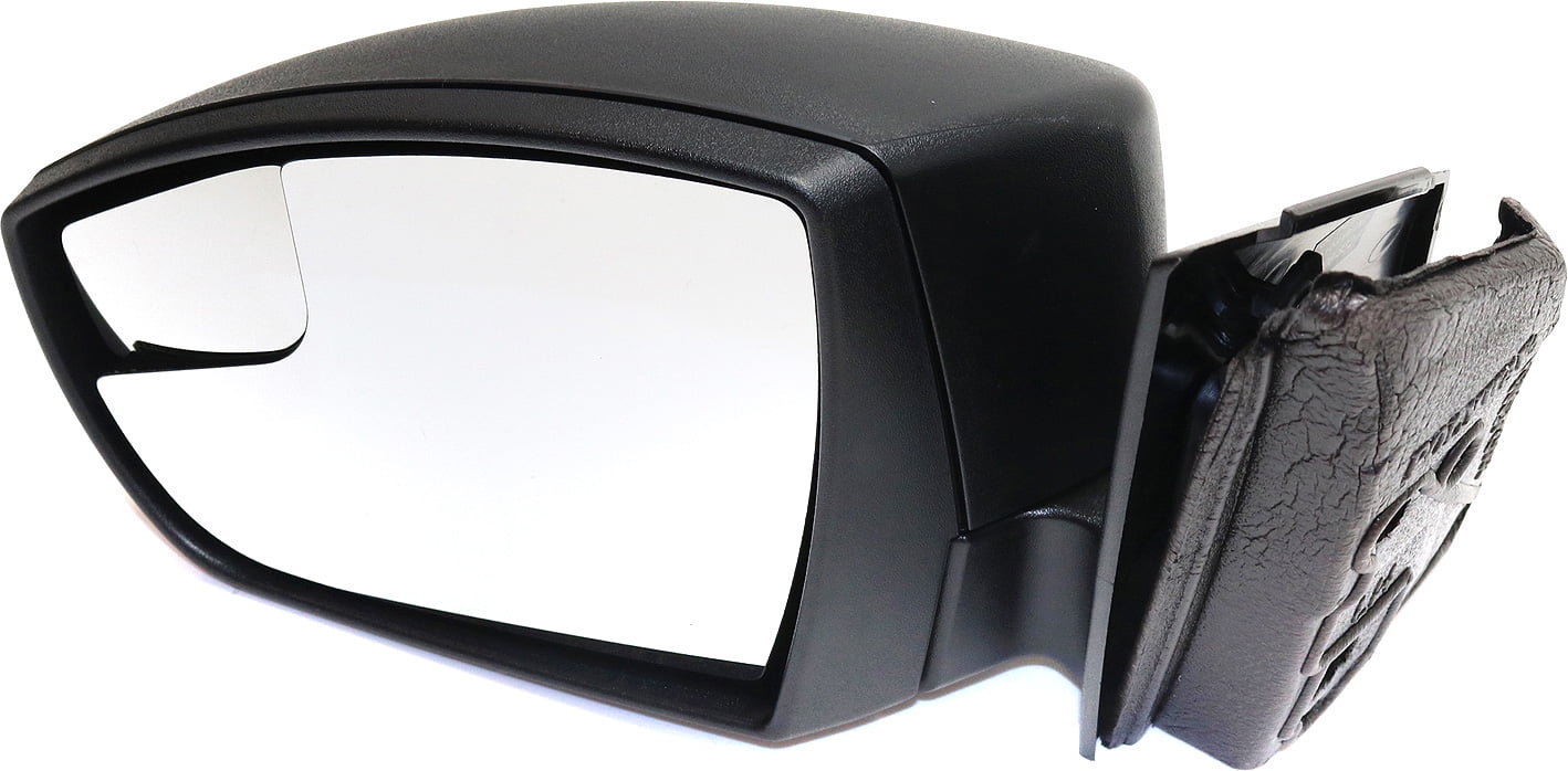 Mirror Compatible With 2012-2014 Ford Focus Left Driver Side w/ Blind Spot Corner Glass Textured Black Kool-Vue