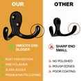 thumbnail image 7 of 10 Pack  Black Heavy Duty Wall Hooks, 20 LB Double Prong Metal Hooks for Hanging, Wall Mounted Organizer for Entryway, Closet, Garage, Bathroom, Kitchen, 7 of 7