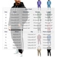 thumbnail image 3 of Jerdar Men Casual Pullover Hooded Sports Solid Long Sleeve Trousers Two-Piece Elastic Waist Patchwork Trousers Tracksuit Soft Sweatshirt Set, 3 of 7
