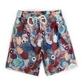 thumbnail image 2 of IROINNID Men's Summer Casual Drawstring Pull On Printed Comfy Shorts, 2 of 7