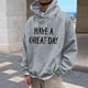 thumbnail image 5 of MHFRRA Sudadera con Capucha Gráfica Divertida, Informal, Cómoda y con Estampado de Letras para Uso Diario y Actividades Al Aire Libre Gris, 5 of 6