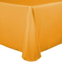 Ultimate Textile (3 Pack) 60 x 120-Inch Oval Polyester Linen Tablecloth - for Home Dining Tables, Neon Orange
