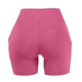 thumbnail image 6 of Tumotour Yoga Athletic Shorts For Women High Waisted Pants Workout Shorts Hip Stretch Underpants Running Pants Tennis Shorts Biker Shorts With Pockets, 6 of 8