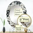 thumbnail image 3 of DESIGN ART Designart "Black White Opt Art Rhythmic Pulses I" Abstract Modern Wall Mirror 24in.x36in., 3 of 4