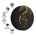 thumbnail image 4 of Gaeub Golden Dragon Tattoo Art 14-17in Tire Cover, Spare Tire Cover, for Camper Caravan, Trailer, Car, Truck, SUV, Jeep-14 inch, 4 of 6