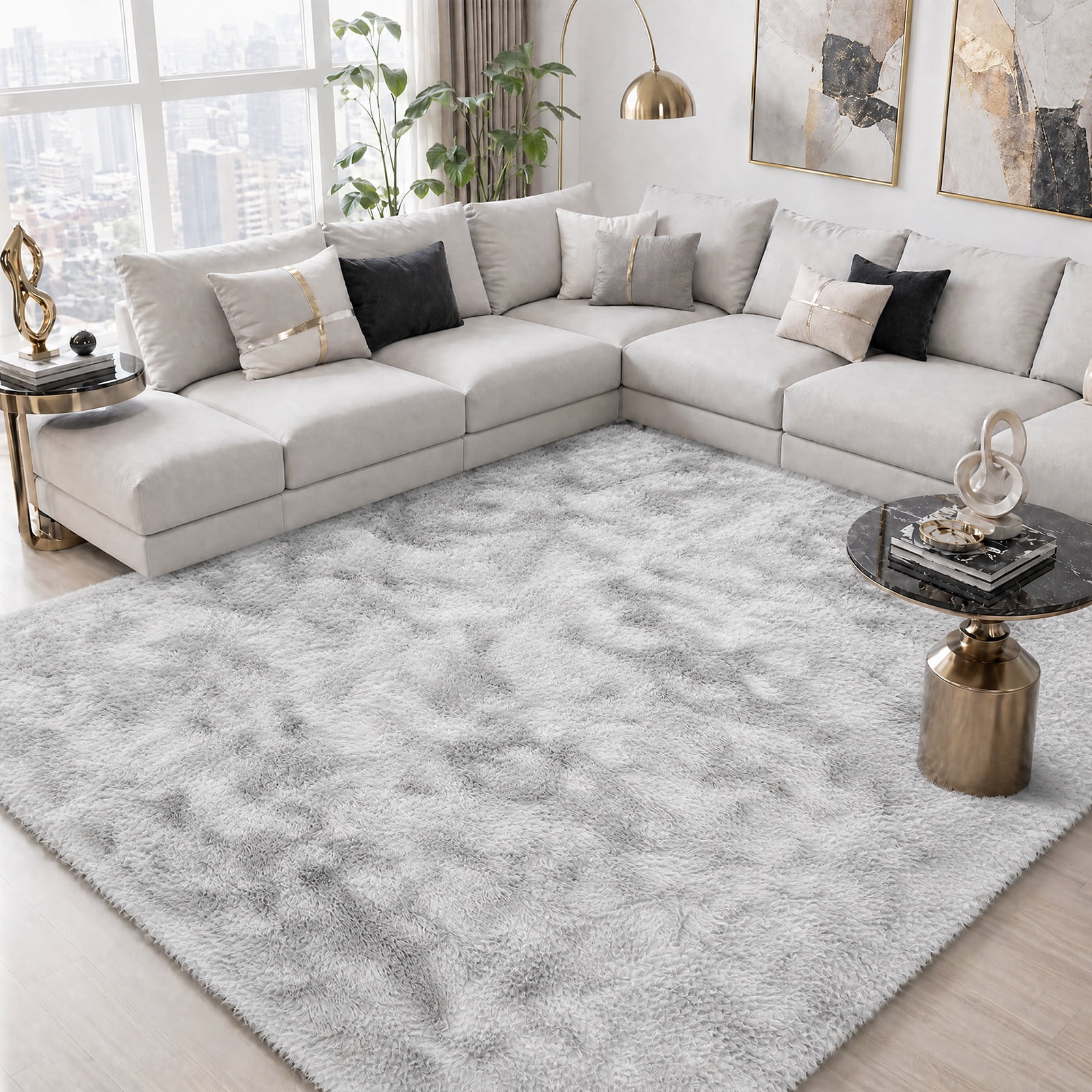 YEERSWAG 4'x6'Area Rugs Fluffy Rug Indoor Shaggy Rugs Area Rugs for Living Room Bedroom Carpet
