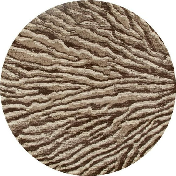 Tapis Rond Tissé Collection Troy 5 Pi, Beige
