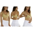 thumbnail image 4 of ToBeInStyle Women's 3 Pack Seamless Nursing Bras with Ruched Cups - Basic Assortment w/Cross Front - S/M, 4 of 7