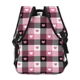 thumbnail image 4 of Gaeub Heart Plaid Ergonomic Lightweight Laptop Backpack - Multiple Pockets for School, Work, Travel, Outdoor Activities -One Size, 4 of 5