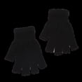 thumbnail image 2 of Typpkmm Fingerless Gloves, Thermal Winter Acrylic Knit, 16cm Stretch Cuff, Unisex Black, Azul, 2 of 7