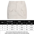 thumbnail image 2 of Falda Sexy Spice Girl Fashion Street Color sólido Cintura baja Bolsillo Herramientas Falda corta Mujer Cgtredaw para Mujer Blanco T S, 2 of 9